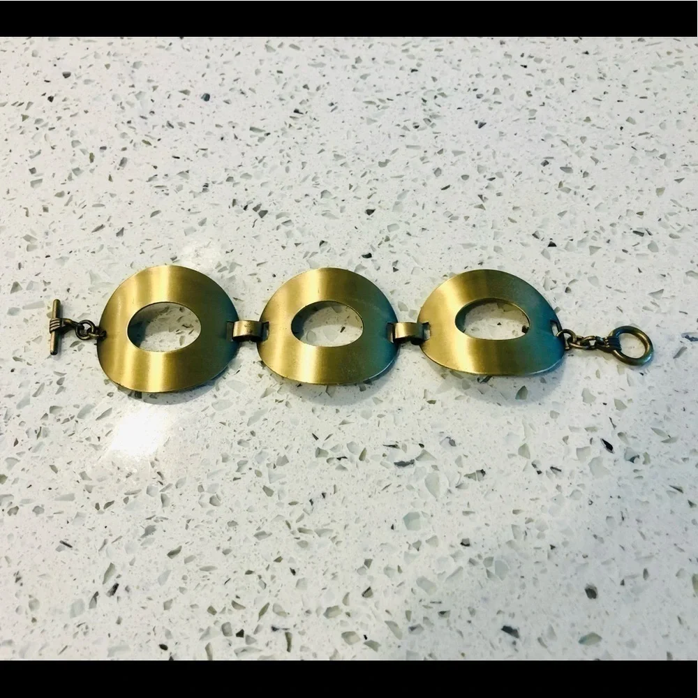 Antique Brass Bracelet - Picture 2 of 5